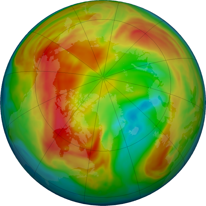 Arctic ozone map for 12 February 2017